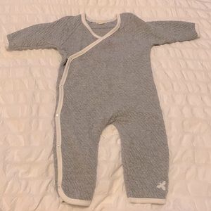 Burts bees baby one-piece wrap body suite.